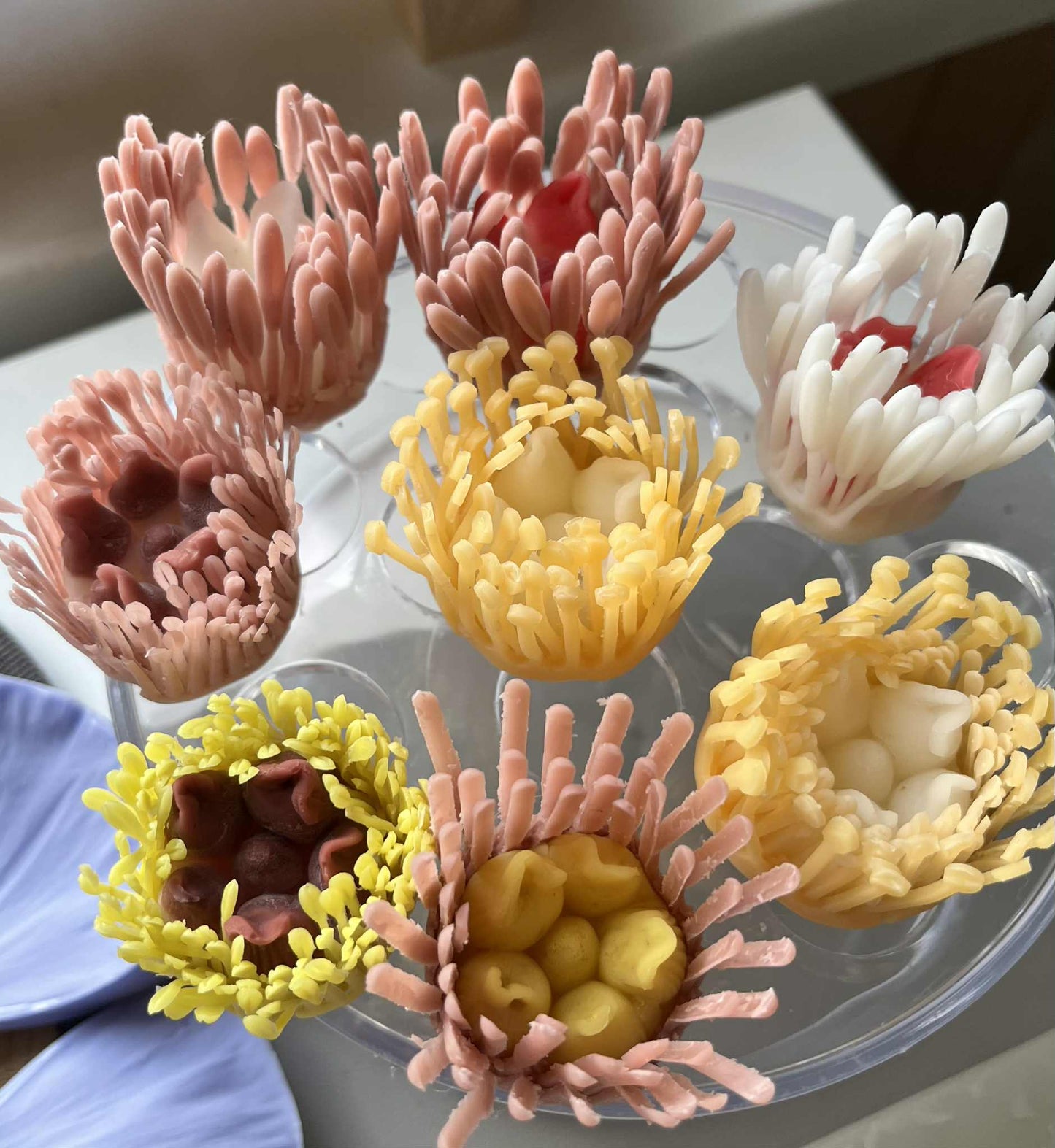 Silikoninės formelės gėlių kuokeliams