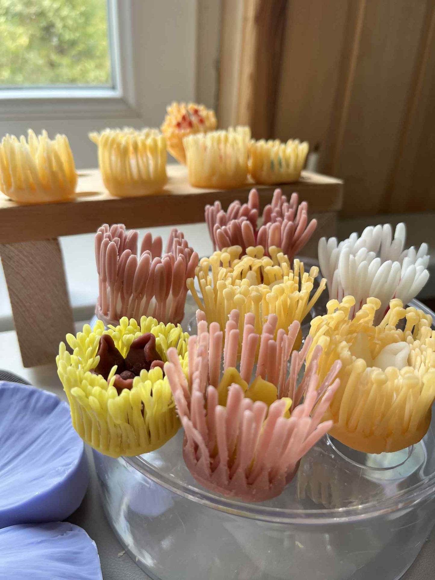 Silikoninės formelės gėlių kuokeliams